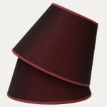 John Boyd Burgundy Horsehair Lampshade with Satin Silk Lining