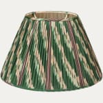 Robert Kime Green Chevron Ikat Empire Lampshade with Silk Lining