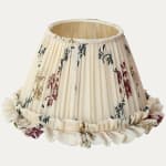Robert Kime May on Muslin Fabric Lampshade with Loose Frill Skirt