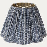 Fortuny Tapa Brilliant Blue & Warm White Scallop Lampshade for US Lamps