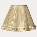 Douppion Sand Silk Scallop Lampshade