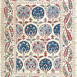 Sensational Vintage Hand-embroidered Floral Silk Suzani