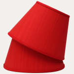 John Boyd Criollo Red Horsehair Clip-on Lampshade with Cream Linen Lining