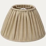One-off Vintage Linen Lampshade with US Finial Fitting