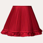 Douppion Vermillon Silk Scallop Lampshade