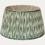 Lee Jofa Clare Print Moss Ikat Style Handsewn Lampshade