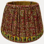 Vintage Silk Sari with Embroidered Border Lampshade