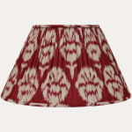 Robert Kime Red Carnation Ikat Lampshade with US Fittings