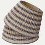 Antique Anatolian Striped French Drum Lampshade with Pure Henan Silk Lining
