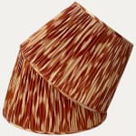 Handwoven 100% Silk Adras Ikat Burnt Orange Lampshade