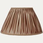 Douppion Crush Silk Handsewn Lampshade with Picot Braid Trim