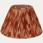 Burnt Orange Adras Silk Ikat Handsewn Lampshade