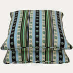 Madeleine Castaing Rayure Cachemire Percale Vert Cushion