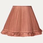 Rose Strie Taffetas Fontanges Silk Scallop Lampshade