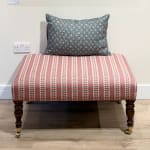 Ottoman Upholstered in Susan Deliss Patmos Fabric