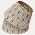 Robert Kime Ghost Embroidered Fabric Hand-Sewn Lampshade