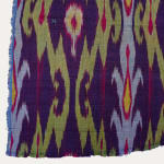 19th C. Purple & Green Ikat