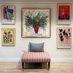 Ottoman Upholstered in Susan Deliss Patmos Fabric