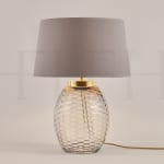 Mala Table Lamp Small Smoke Grey Honeycomb