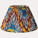 Multicoloured Silk and Cotton Ikat Empire Lampshade