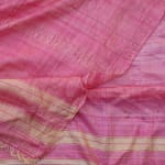 Vintage Uzbek Pink Striped Silk Shawl