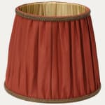 Jasper Crescent Silk New Wine Handsewn Lampshades with Samuel & Sons Braid