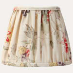 Bennison Samarkand Beige on Silk Handsewn Reading Light Lampshade