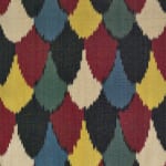 Robert Kime Harlequin Ikat Lampshade with Silk Lining