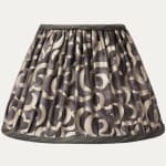 Fortuny Nuvole Black and Silvery Gold Handsewn Gathered Lampshade
