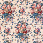 Roses Blue On Beige