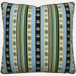 Madeleine Castaing Rayure Cachemire Percale Vert Cushion