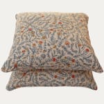 Bennison Cinnabar Sienna on Beige Linen Decorative Cushion