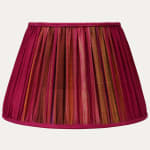 Antique Turkmen Striped Silk Hand Sewn Gathered LampshadeAntique Turkmen Striped Silk Hand Sewn Gathered Lampshade