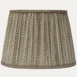 New Fortuny Tapa Stripe Old Gold & White Oval Lampshade