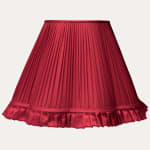 Douppion Cherry Silk Scallop Lampshade
