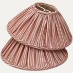 Colefax and Fowler Dart Stripe Tomato Hand-Sewn Coolie Lampshade