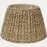 Sibyl Colefax Seaweed Khaki Handsewn Gathered Empire Shade Self Trimmed