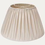 Faille Lugano Ivory SIlk Hand Sewn Gathered Lampshade