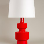 Shoreham Table Lamp Glazed Ceramic Red