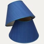 John Boyd Criollo Blue Horsehair Lampshade with Silk Trim