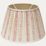 Fleurons d'Helene Cathrin Ivory Embroidered Fabric Handsewn Lampshade