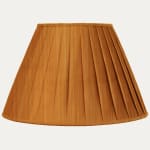 Apricot Strie Taffetas Silk Box Pleated Lampshade