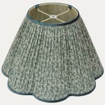 Warner Textile Archive Nathalie Blue/Grey Scallop Lampshade for US Lamps