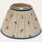 Decors Barbares Blue Polonaise Hand-Sewn Lampshade with Velvet Trim