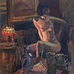 Richard Price - Nude with Tiffany Lamp
