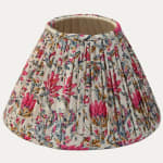 Pretty Cotton Indian Block Print Handsewn Gathered Lampshade