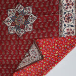 Block Printed Kalamkari with Pen Work on Cotton