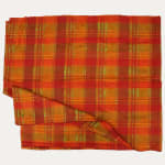 Large Uzbek Orange Check Panel