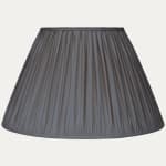 Seal Grey Faille Lugano Silk Collar Top Lampshade