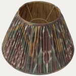 Silk & Cotton Ikat Lampshade with Muted Colours